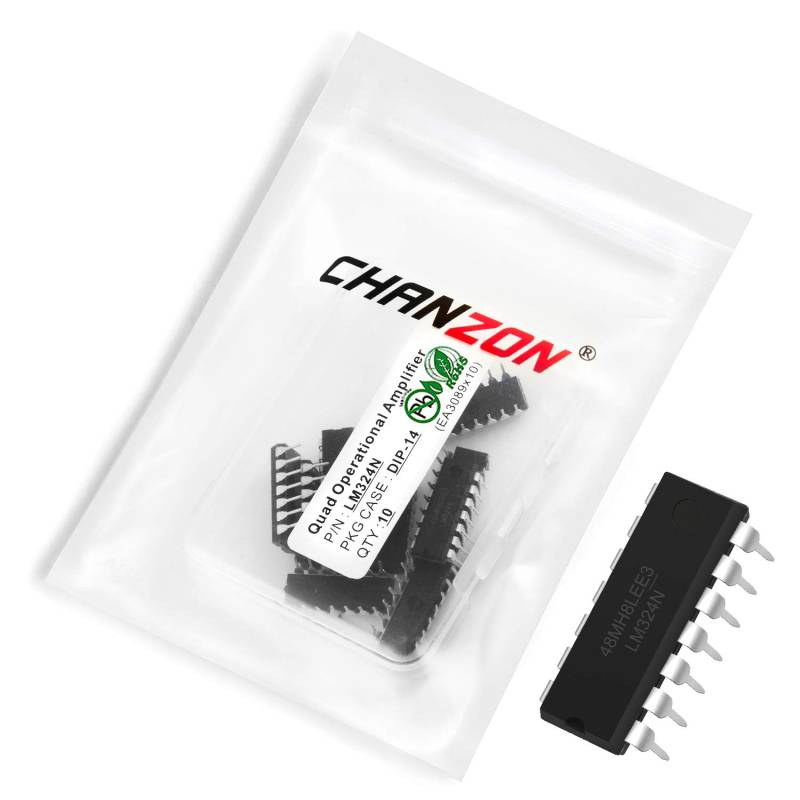 Chanzon 10 Stück LM324N DIP-14 Einstellbarer Spannungsregler Transistor 100nA von CHANZON