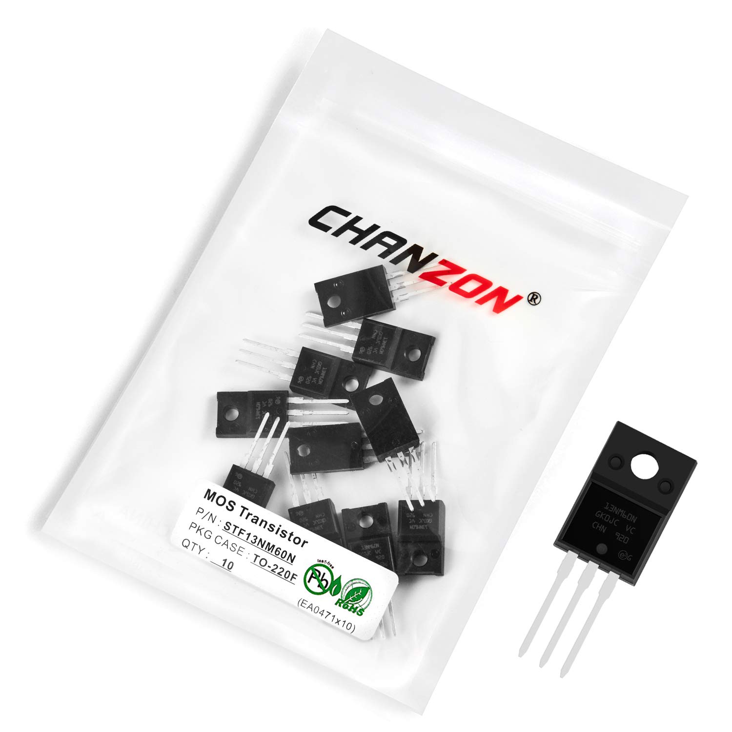 Chanzon 10 Stück STF13NM60N TO-220F Sic Mosfet Transistor von CHANZON