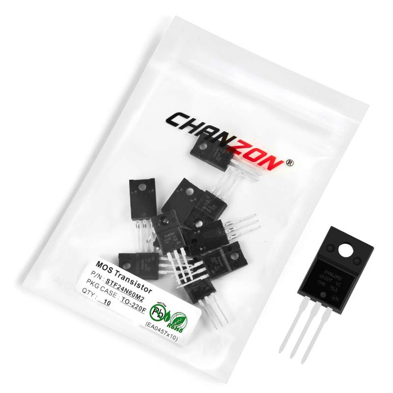 Chanzon 10 Stück STF24N60M2 TO-220F Sic Mosfet Transistor von CHANZON