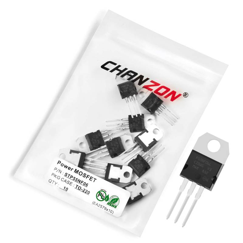 Chanzon 10 Stück STP55NF06 TO-220 Power Sic MOSFET 50A Transistor von CHANZON