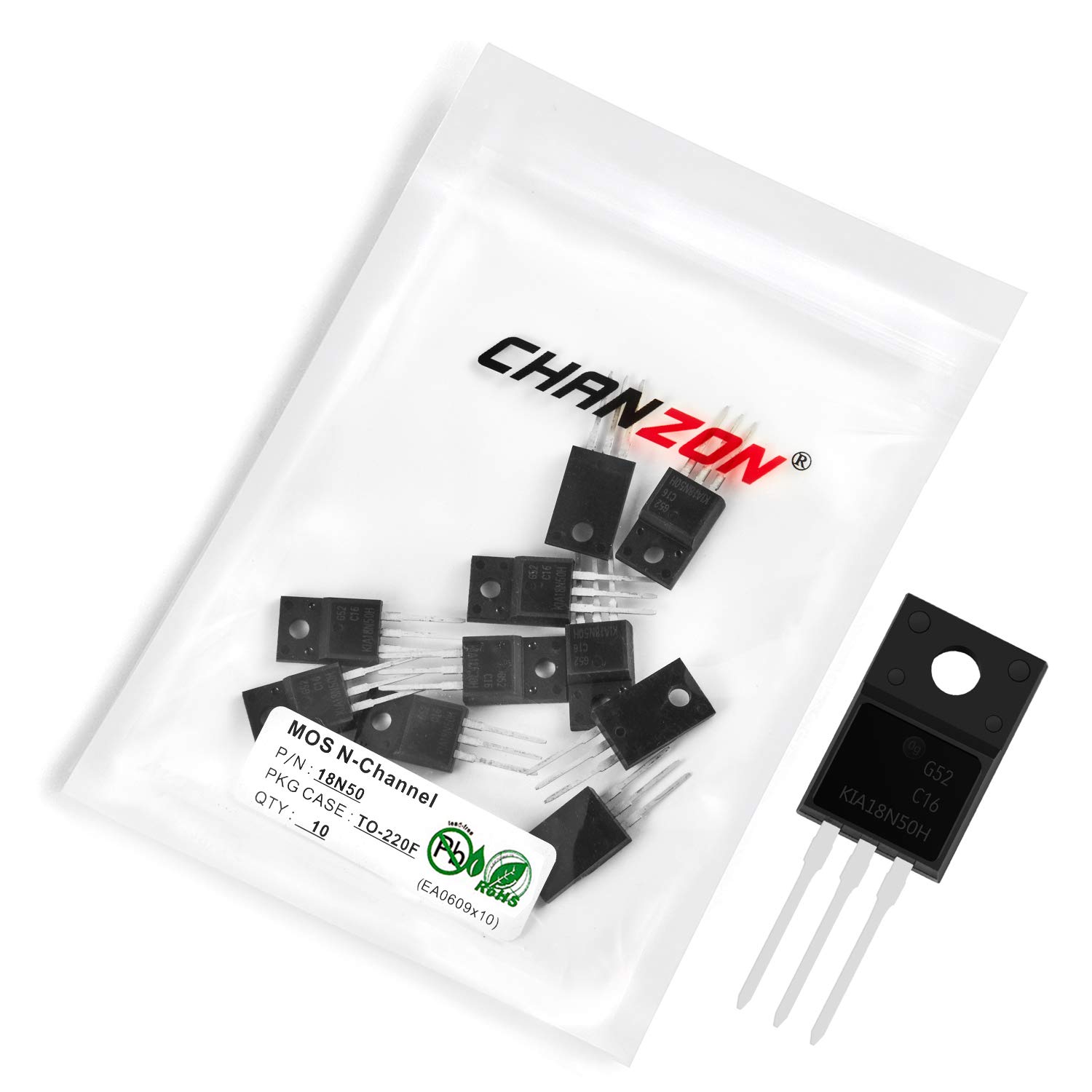 Chanzon 10pcs 18N50 TO-220F Sic Mosfet MOS N-Kanal Transistor n-fet 18A von CHANZON