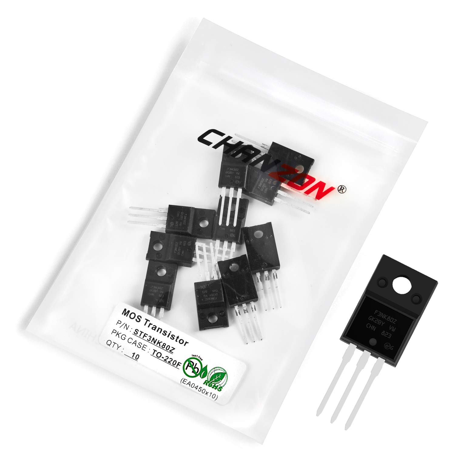 Chanzon 10pcs STF3NK80Z TO-220F Sic Mosfet Transistor von CHANZON