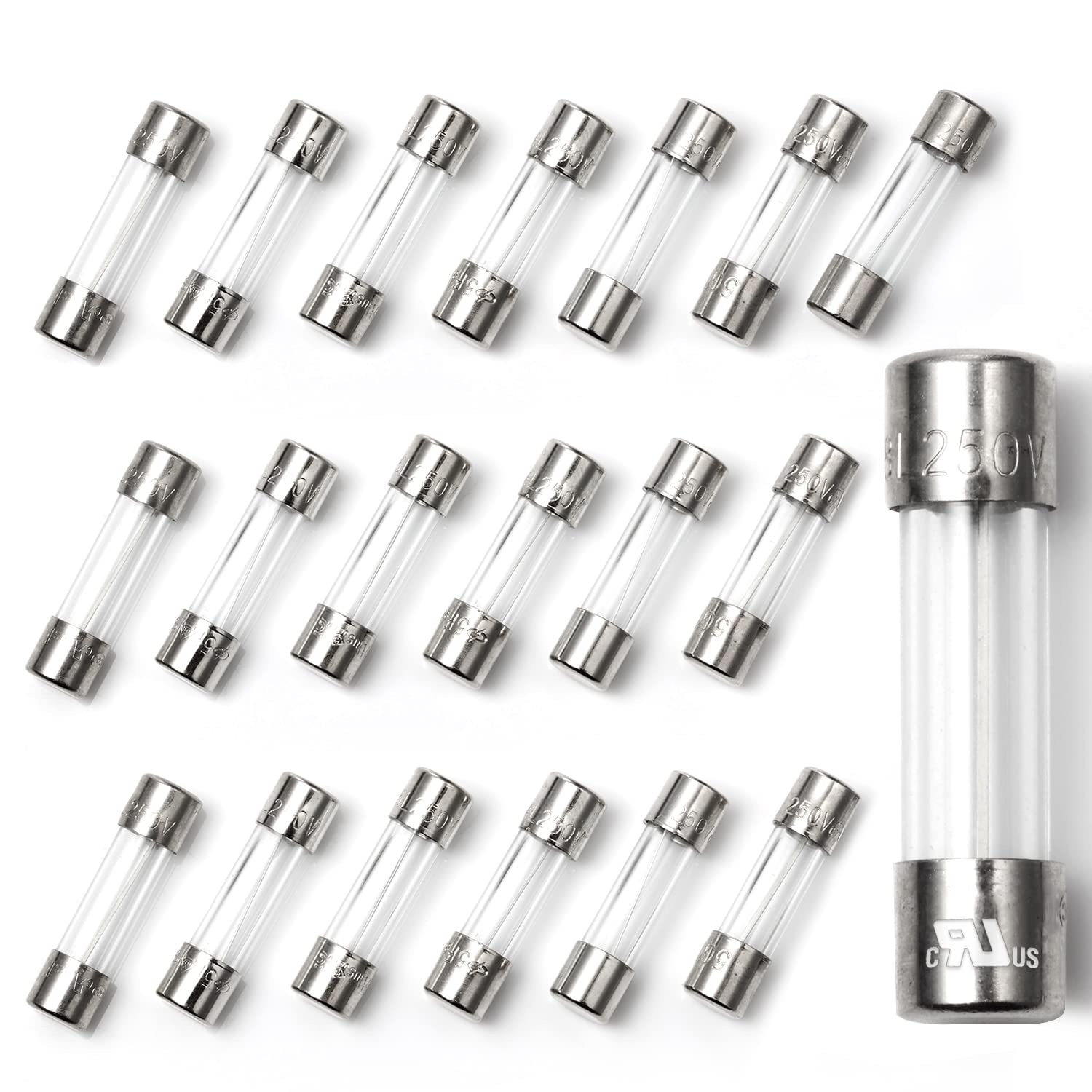 Chanzon 20pcs VDE Prüf 5x20 3A Sicherungen Sicherung Glassicherung Glasrohrsicherung Feinsicherung Schnelle Glas Sicherung 125V Glas-AGC-Patronen-Rohrsicherung F3AL 250 V Agc3 von CHANZON