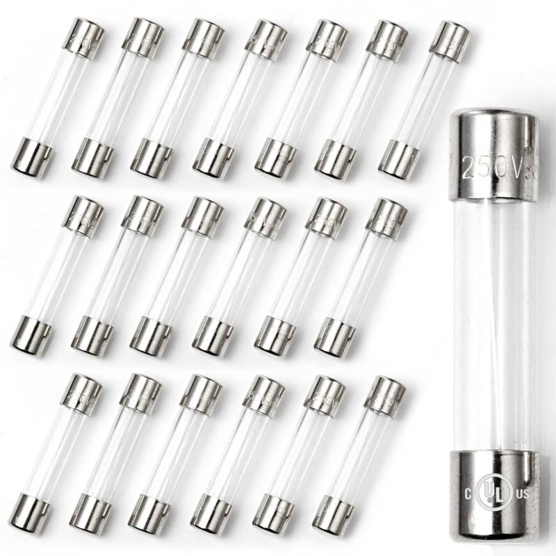 Chanzon 20pcs VDE Prüf 6x30 10A Sicherungen Sicherung Glassicherung Glasrohrsicherung Feinsicherung Schnelle Glas Sicherung 125V Glas-AGC-Patronen-Rohrsicherung schnell durchgebrannt 250 V von CHANZON