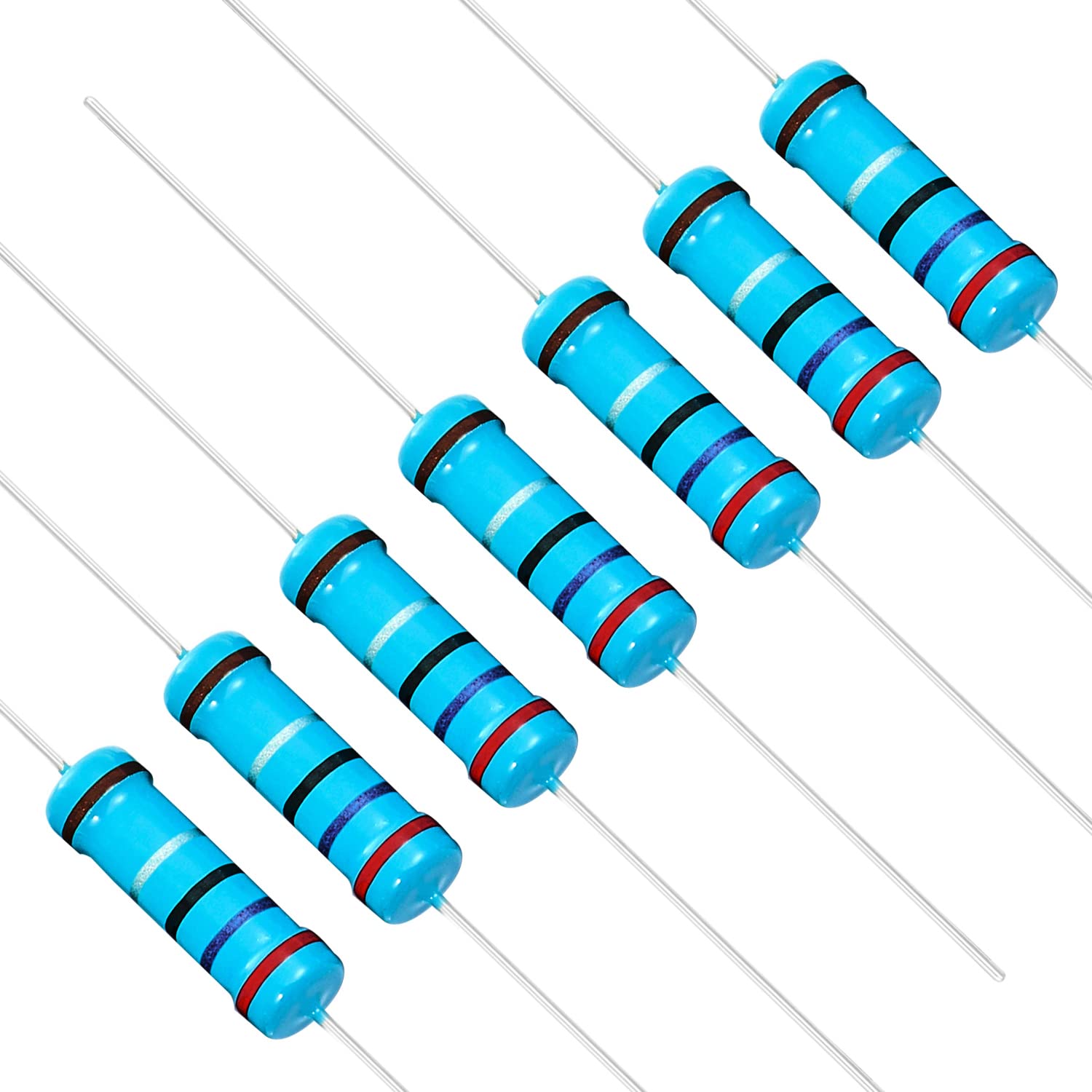 Chanzon 30pcs 2W 2,7 Ω Ohm 2r7 Metallfilm-Fest widerstand 0,01 ±1% Toleranz 2,7R MF Durchgangsloch widerstände Strombegrenzung Rohs-zertifiziert Resistor von CHANZON