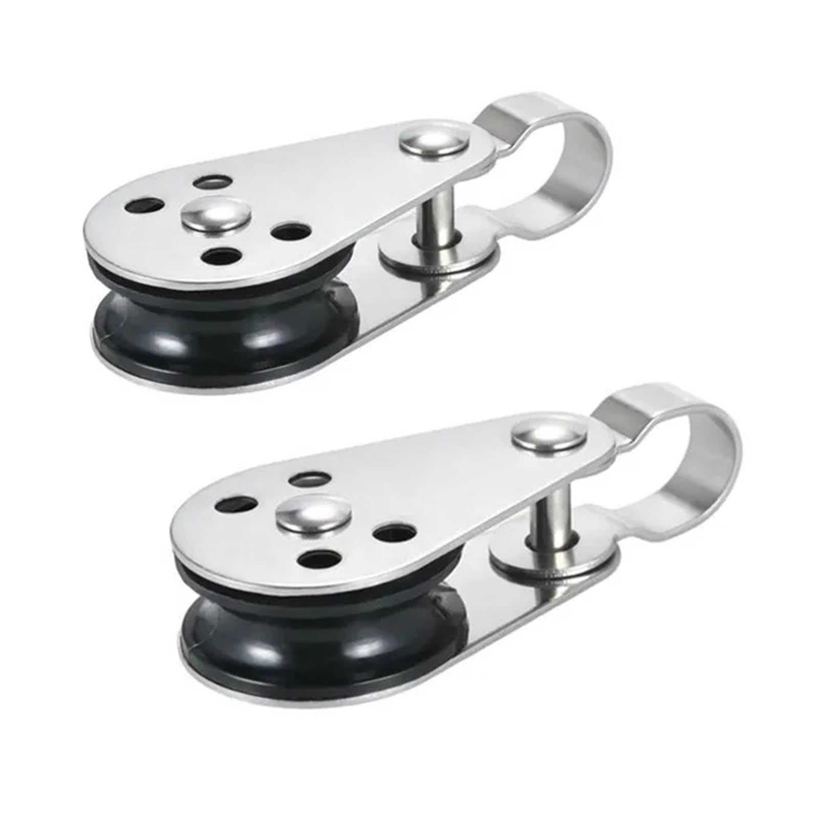 1/2 PCS 25 mm Edelstahl-Umlenkrolle Einzelrad Lasttragende Schwenkbare Hebeseilrolle for Blöcke Seilzubehör(2PCS) von CHATROOM