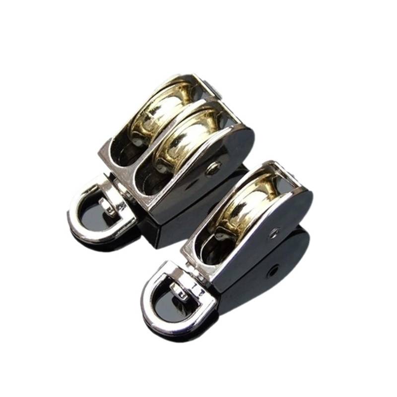 1 PCS 36/48/52/58/75/86 Mm Hebe Seil Roller Pulley Rad Klettern Mini Riemenscheiben Metall Sheave Zink Legierung(Fixed-Double-75mm) von CHATROOM