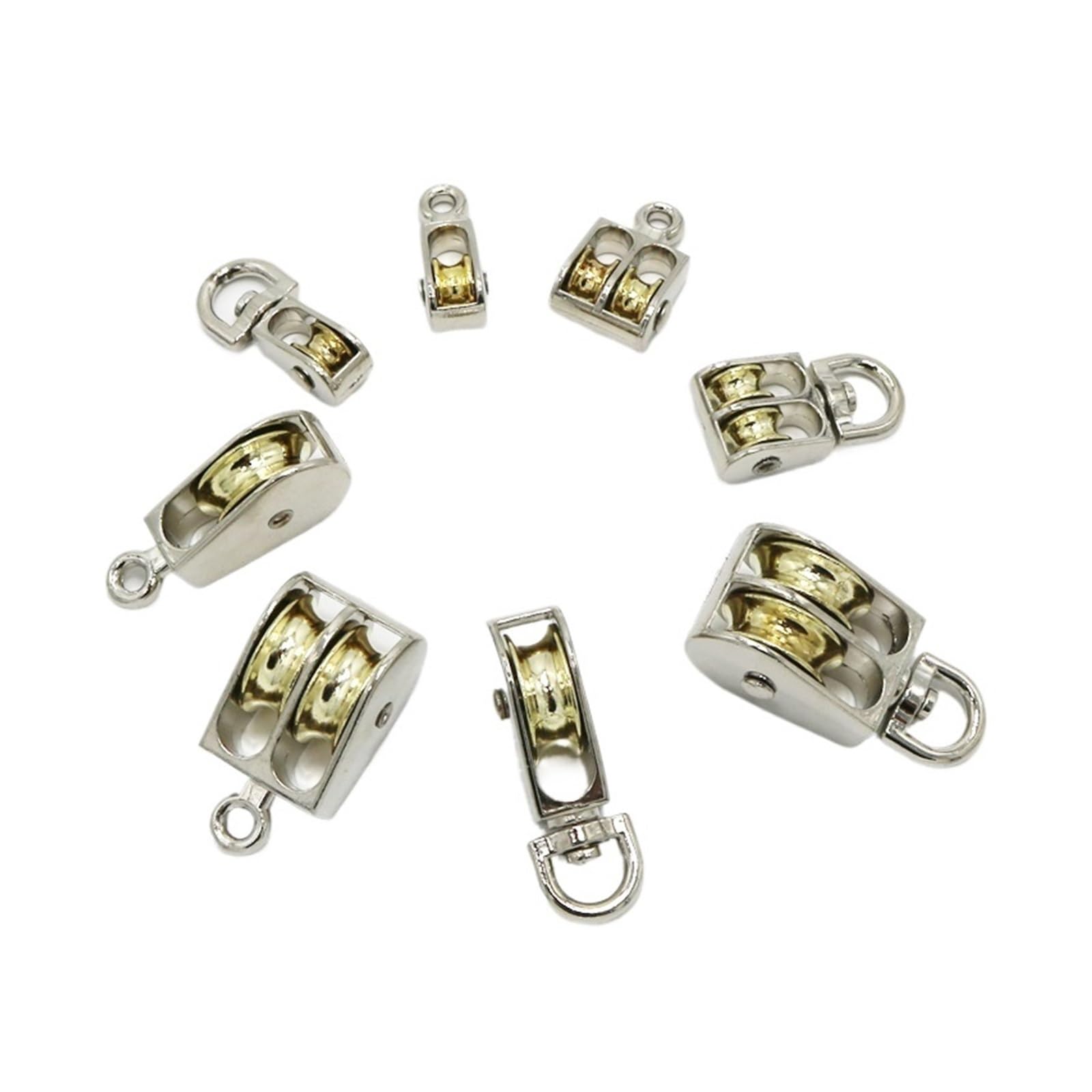 1 Pcs 36/48/52/58/75/86 Mm Mini Riemenscheiben Metall Scheibe Zink-legierung Hebe Seil Roller Pulley Rad Klettern(Fixed-Double-36mm) von CHATROOM