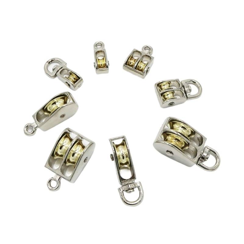 1 Pcs 36/48/52/58/75/86 Mm Mini Riemenscheiben Metall Scheibe Zink-legierung Hebe Seil Roller Pulley Rad Klettern(Fixed-Single-75mm) von CHATROOM