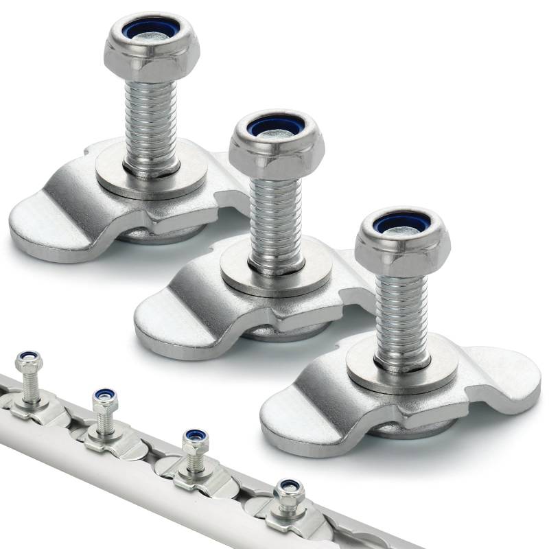 3 Stück 30mm Schraubfitting für Airlineschiene M8 600daN Endbeschlag Endfitting für Airlineschienen Zurrschiene Edelstahl Schraubfitting Single von CHCAES