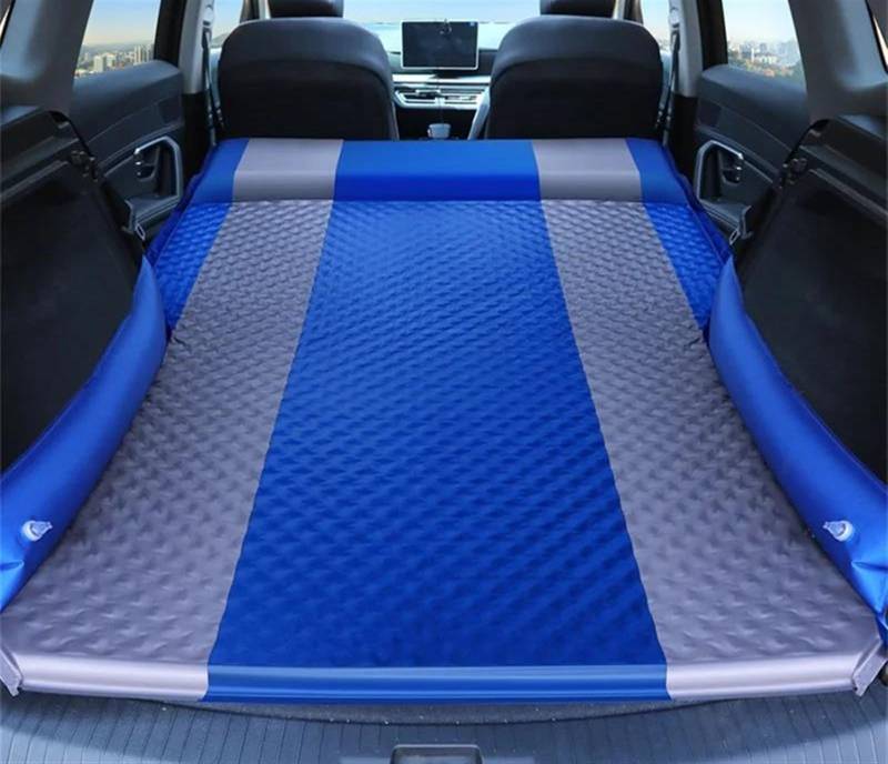 CHEFRU Auto Luftbett Reisebett Aufblasbare Luftmatratze Selbstfahrendes Tourenbett SUV Offroad Outdoor Camping Isomatte Luftpumpe Innenausstattung Luftmatratzen Auto(Blue) von CHEFRU