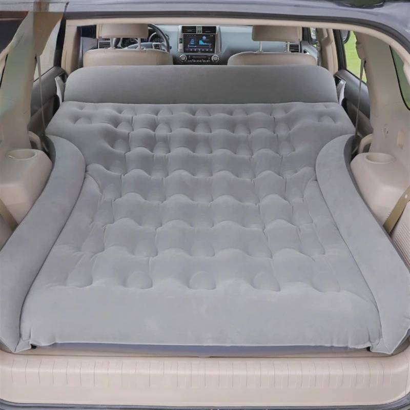 CHEFRU Auto Luftbett Reisebett Aufblasbares Bett SUV Camping Kissen Hinten Für Sitz Kofferraum Universal Luftmatratze Autozubehör Innenausstattung Luftmatratzen Auto(Gray) von CHEFRU