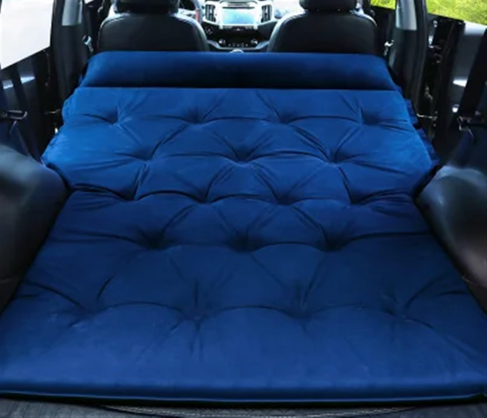 CHEFRU Auto-Luftmatratze Kofferraum Reisebett Auto Hinten Für Sitz Luftbett Schlafartefakt Aufblasbare Matratze Campingkissen SUV MPV Autozubehör Luftmatratzen Auto(Blue) von CHEFRU