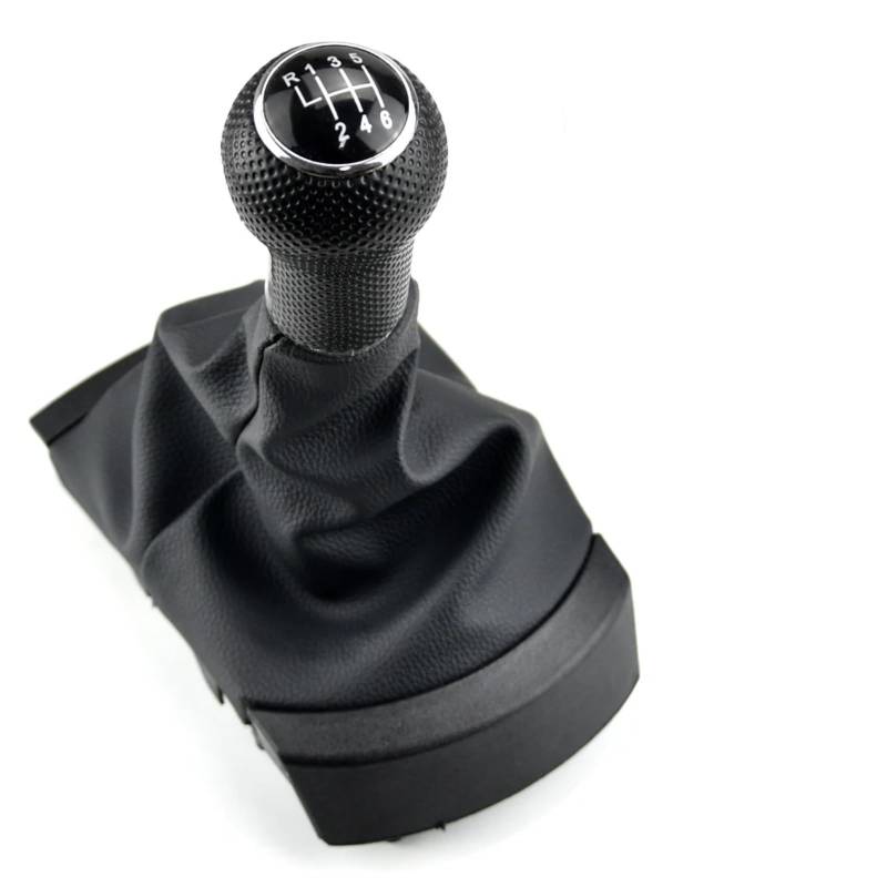 CHEFRU Auto Schalthebel Kopf Kompatibel Mit Seat Für Ibiza 2002 2003 2004 2005 2006 2007 2008 Auto-Styling Schaltknauf Hebel Stick Gamasche Zubehör(6 Speed) von CHEFRU