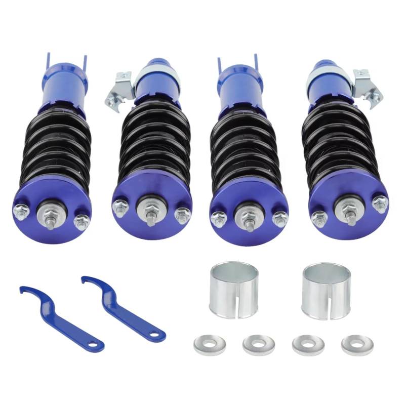 CHEFRU Fahrwerk Stoßdämpfer Kompatibel Mit Civic 1988–2000, Für CR-X 1988–1995, Ersatzmodifikation, Schraubenfeder, Stoßdämpfer, Gewindefahrwerk, Stoßdämpfer(Blue) von CHEFRU