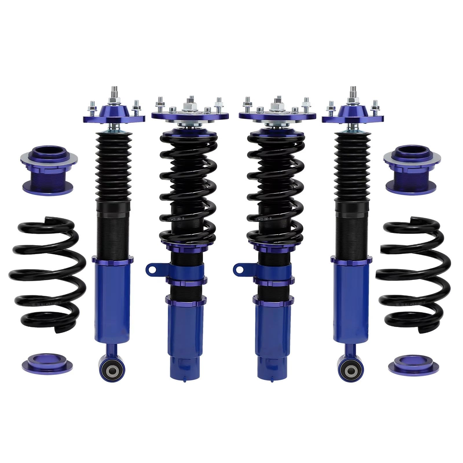 CHEFRU Fahrwerk Stoßdämpfer Kompatibel Mit Für 3er 316i 325i 328i 330i 323i 325i 318d 320d 330d E46 ADJ. Höhenaufhängungs-Stoßdämpfer-Autozubehör(Blue) von CHEFRU