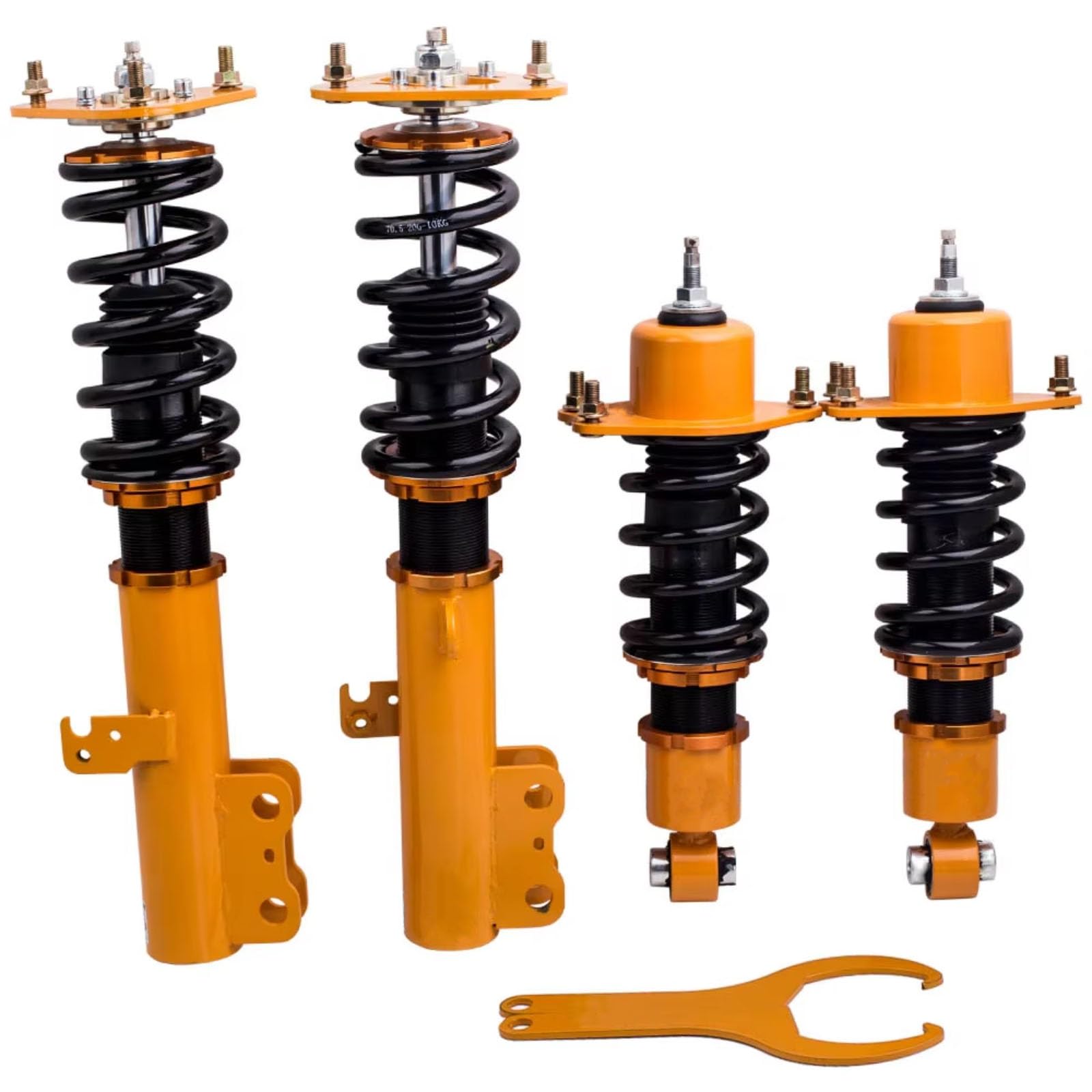 CHEFRU Fahrwerk Stoßdämpfer Kompatibel Mit Scion Für TC 2005 2006 2007 2008 2009 2010, Verstellbare Gewindefahrwerk, 24-Wege-Dämpfer-Set, Schraubenfeder Über Stoßdämpfer von CHEFRU