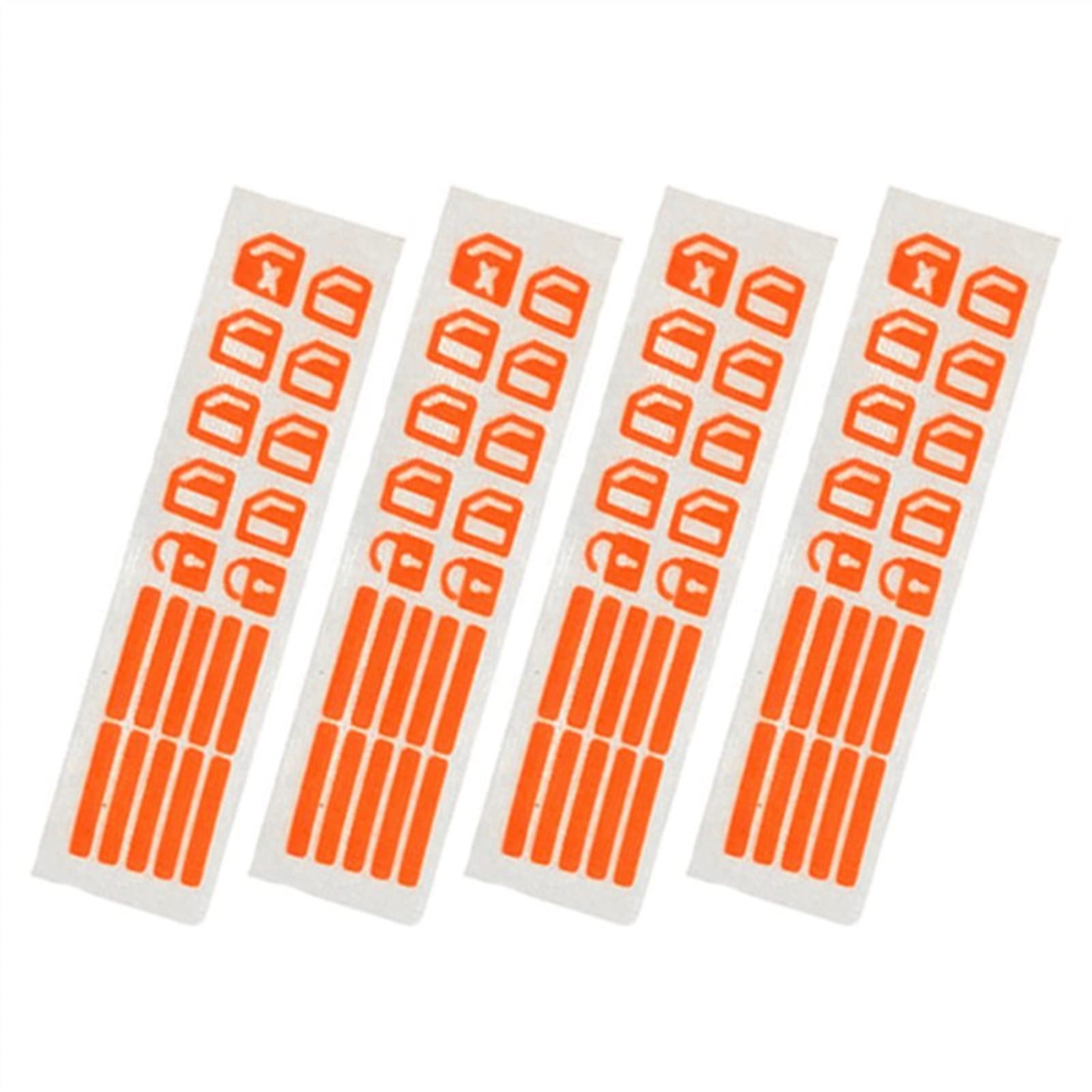 CHEFRU Fahrzeuginnenraum 4 X Autotür-Fensterheber-Knopf-Aufkleber Im Auto Funktionsschalter Auto-Aufkleber Grün/Orange/Blau(Orange,4PCS) von CHEFRU