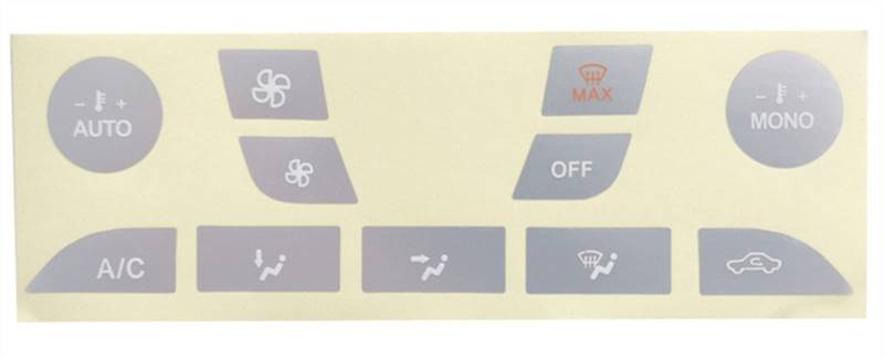 CHEFRU Fahrzeuginnenraum Für Focus 1999 2000 2001 2002 2003 2004 2005 Klimaanlage A/C Klimaregelung Abgenutzte Peeling-Knopf-Reparatur-Aufkleber(Silver) von CHEFRU
