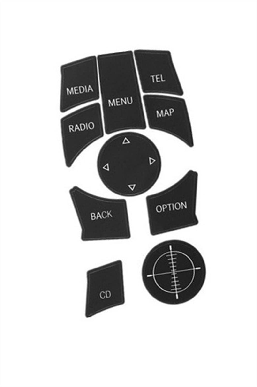 CHEFRU Fahrzeuginnenraum Kompatibel Mit 7er F02 F04 2009 2010 2011 Auto-Innenraum-Knopf-Aufkleber, Multimedia, Radio, CD, Lautstärkeregler, Abdeckung, Reparatur, Dekorative Aufkleber von CHEFRU