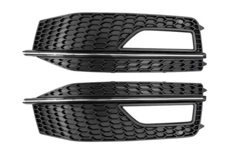 CHEFRU Kompatibel Mit A4 A4l Sports 2013 2014 2015 2016 1 Paar Frontstoßstangengrill Fahrlampenabdeckung Nebelscheinwerferrahmen Nebel stoßstange Grill(2PCS Left and Right) von CHEFRU