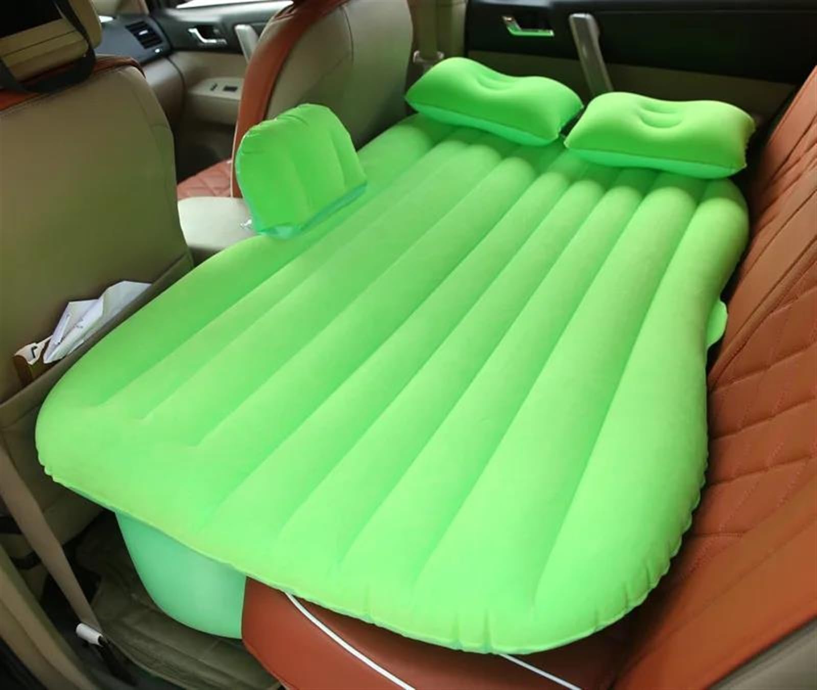 CHEFRU Kompatibel Mit E87 F34 Auto-Luftmatratze, Reisebett, Aufblasbare Matratze, Luftbett, Campingsofa, Rückenkissen, Autozubehör Luftmatratzen Auto(Green) von CHEFRU