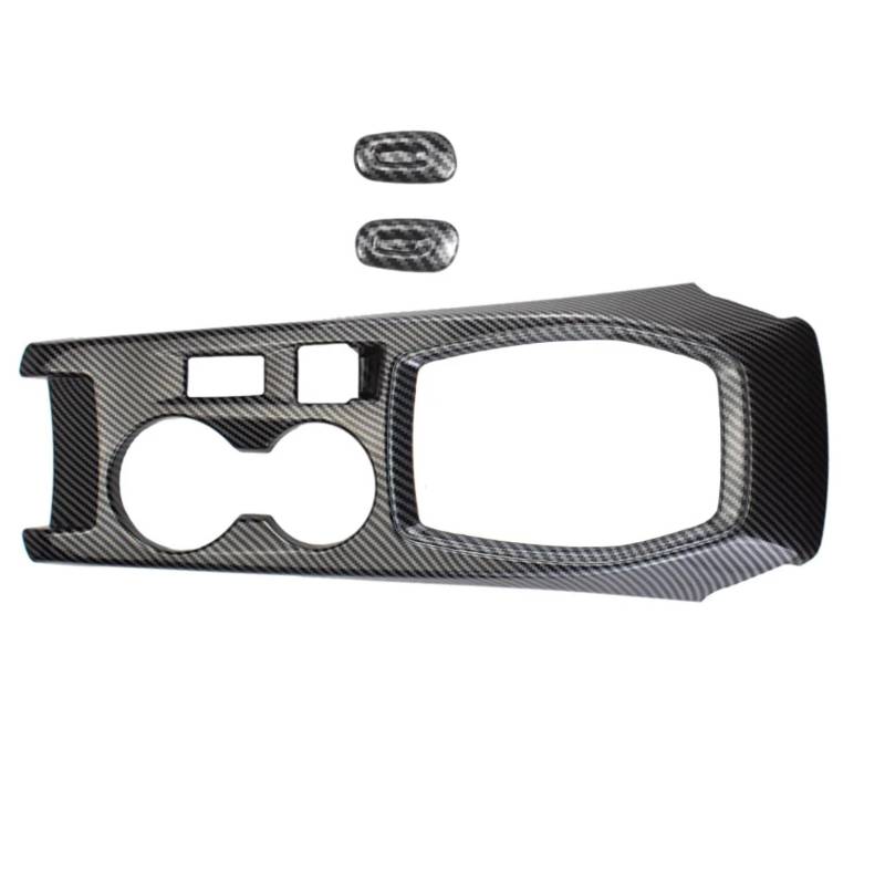 CHEFRU Kompatibel Mit Peugeot Für 208 2020 2021 2022 2023 2024. Mittelkonsole, Manueller Schaltrahmen, Verkleidungsabdeckung, Innendekoration Auto Dekoration(Carbon Fiber,4pcs) von CHEFRU