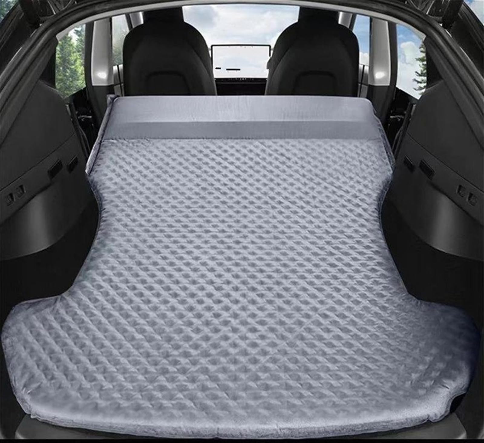 CHEFRU Kompatibel Mit Tesla Für Model Y Auto-Reisebett Auto-Innenausstattung Aufblasbare Luftmatratze Outdoor-Camping-Luftkissenbett Luftmatratzen Auto(Gray,Size 1) von CHEFRU