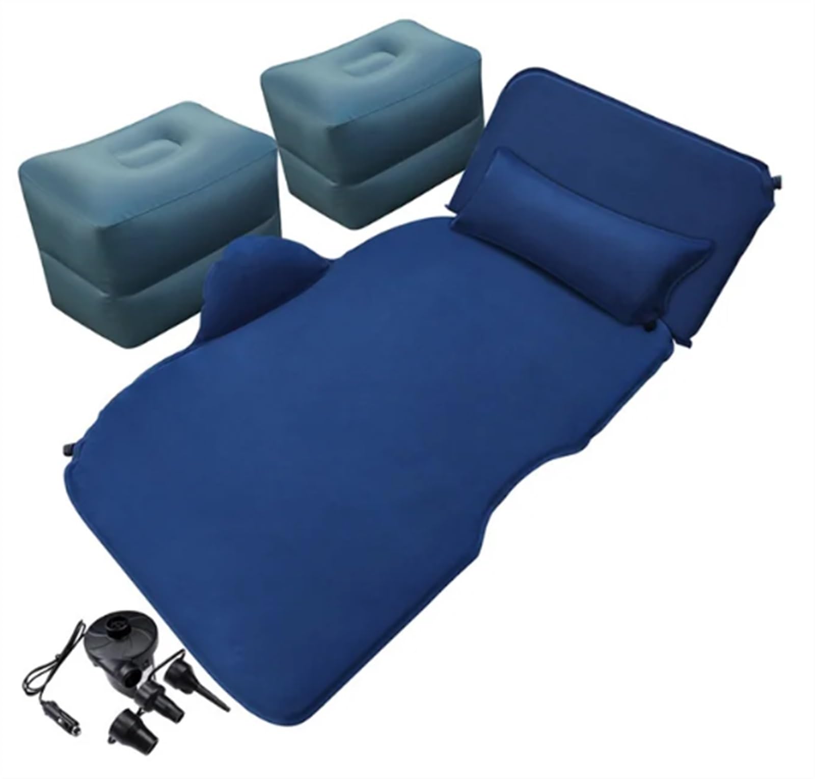 CHEFRU Kompatibel Mit VW Aufblasbare Luftmatratze Rückenlehne Für Sitzkissen Outdoor Camping Schlafmatte Reisebett Innenausstattung Autozubehör Luftmatratzen Auto(Blue) von CHEFRU