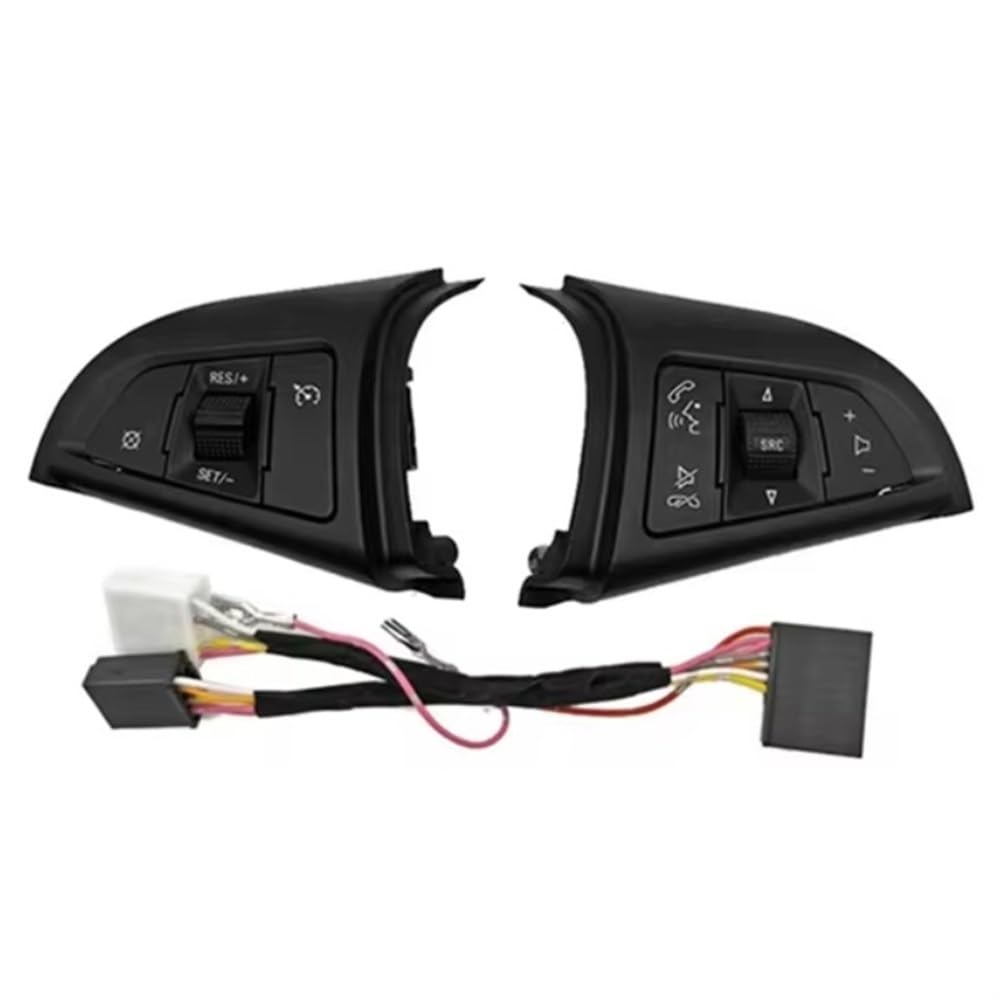 CHEFRU Lenkrad-Tastensteuerung Kompatibel Mit Chevrolet Für Cruze 2009 2010 2011 2012 2013 2014 Auto-Lenkradgeschwindigkeits-Tempomatschalterknopf 96892135 96892140 von CHEFRU