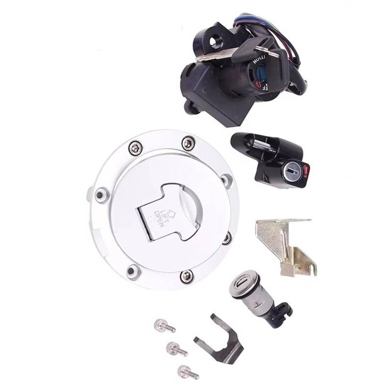 CHEFRU Motorrad Zündschalter Kompatibel Mit Cb400 1992 1993 1994 1995 1996 1997 1998 Motorradzubehör Zündschalter Tankdeckel Abdeckungsschloss Kit von CHEFRU