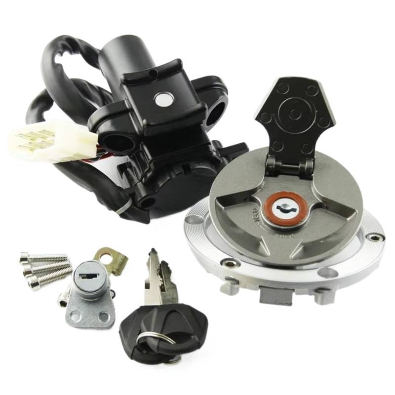 CHEFRU Motorrad Zündschalter Kompatibel Mit Für Ex250 Für Ninja 250 2008–2014 Motorradzubehör Zündanlassschalter Tankdeckel Schlüsselschloss Kit von CHEFRU