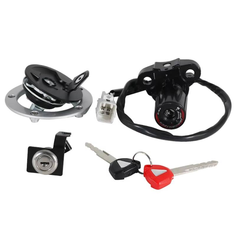 CHEFRU Motorrad Zündschalter Kompatibel Mit Für Zx1000 Für Z1000sx 2011 2012 2013 2014 2015 2016 Motorrad Zündschalter Tankdeckel Schloss Kit 510490039 von CHEFRU