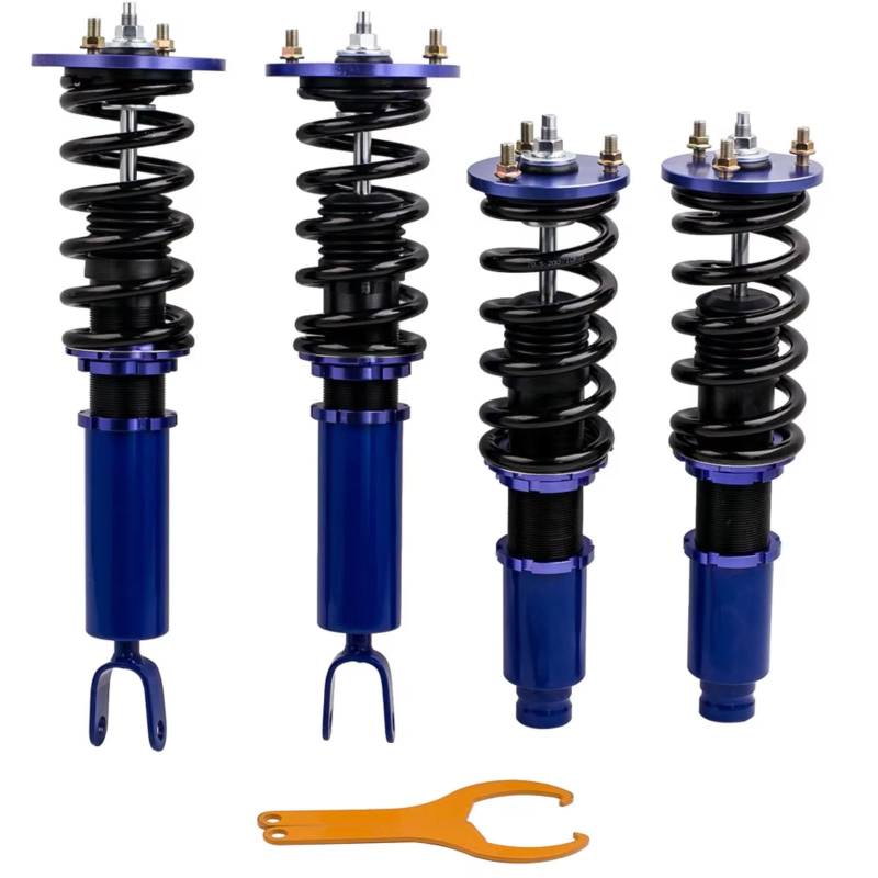 Fahrwerk Stoßdämpfer Kompatibel Mit Acura Für CL 1997 1998 1999. Tieferlegung Von Stoßdämpfern, Gewindefahrwerkssätze, Einstellbare Dämpfer-Stoßdämpfer, Autoteile(Blue) von CHEFRU