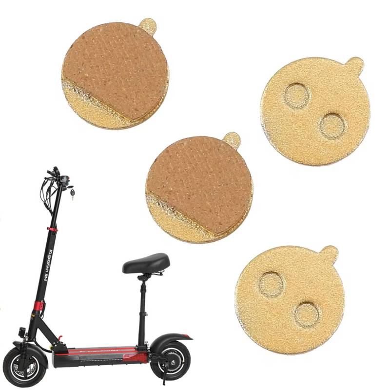 CHENNAN 2 Paare Elektroroller Scheibenbremsbelag, Ersatz Zubehör Elektroroller Brake Lining Pads, Electric Scooter Zubehör Einzelteile, Kompatibel mit KUGOO M4 / M4 Pro Scooter, 24x21.5mm (Hellbraun) von CHENNAN