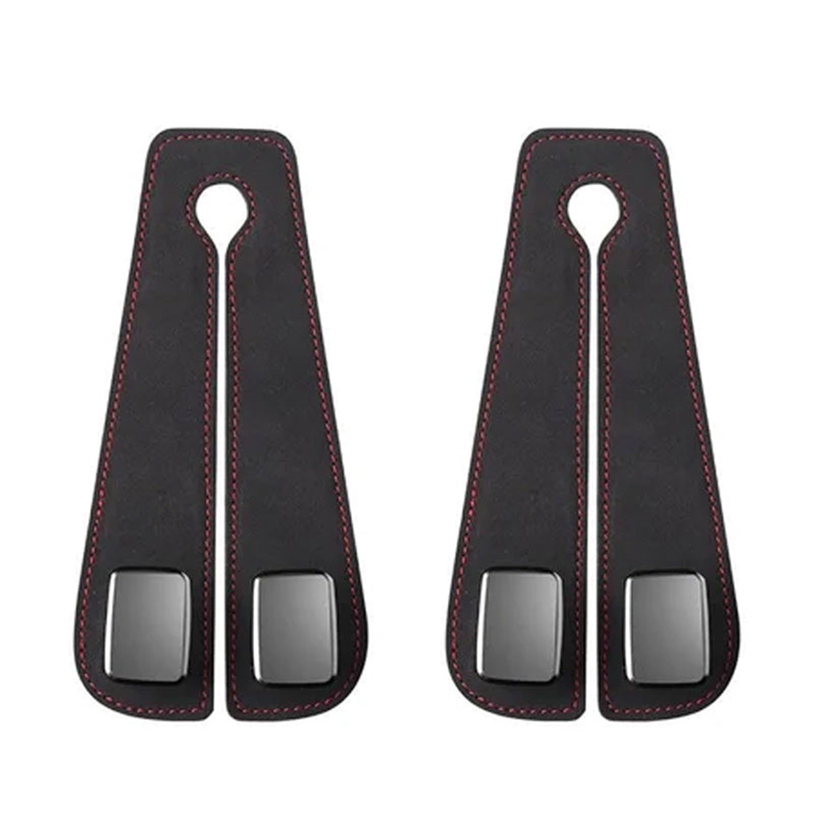 2 Stück Car Seat Back Double Hook, Doppelhaken für Autositzrücken, Auto Kopfstützen Haken, Universal Autositz Rückenlehnen Haken, Autositz Rücksitz Organizer Haken für Auto, Haus (Schwarz) von CHENRI