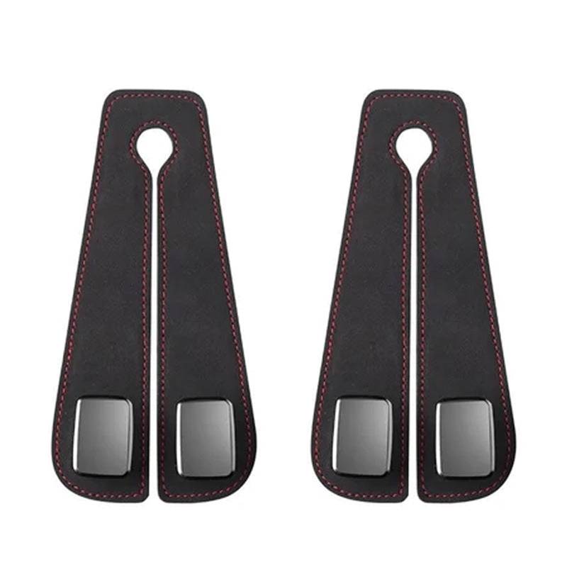 2 Stück Car Seat Back Double Hook, Doppelhaken für Autositzrücken, Auto Kopfstützen Haken, Universal Autositz Rückenlehnen Haken, Autositz Rücksitz Organizer Haken für Auto, Haus (Schwarz) von CHENRI