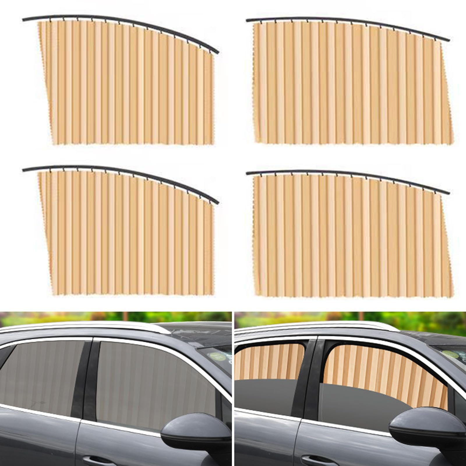 Byshade Universal Magnetic Car Window Shades, Magnetische Auto Seitenfenster Sichtschutz Sonnenblende, Sonnenschutz Auto, Einziehbare Sonnenschutz für Personenkraftwagen von CHENRI