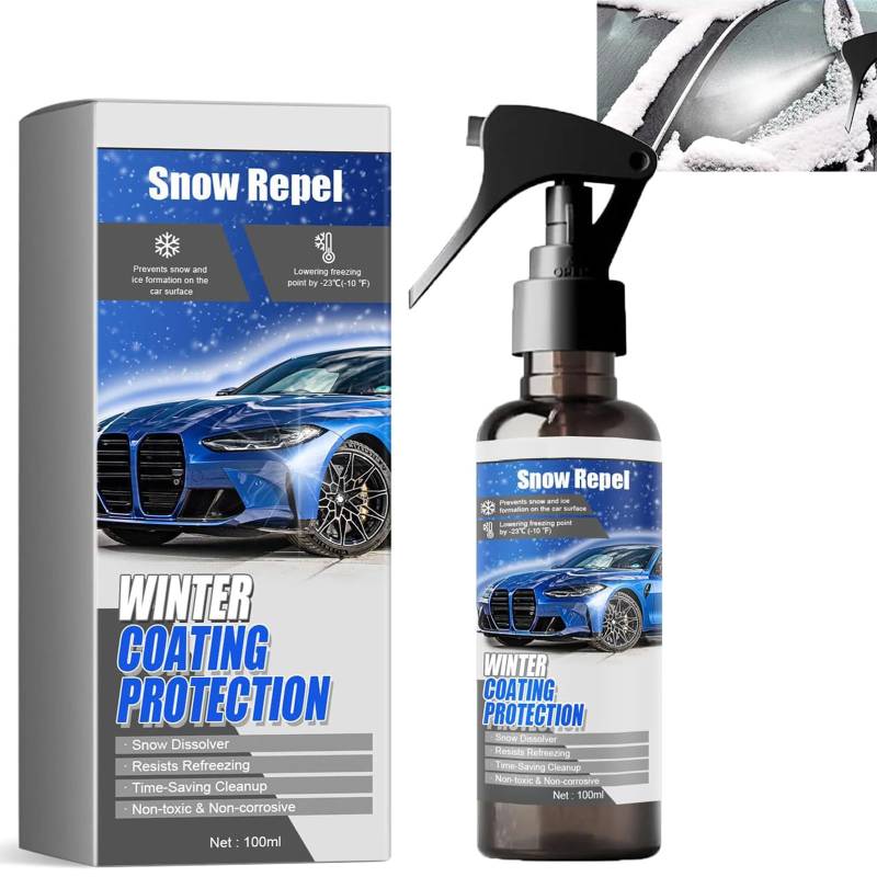 Car Windshield Snow Melting Coating Spray, Autoscheiben-Schnee-Schmelz-Beschichtungsspray, Scheiben-Entfroster, Scheiben-Enteiser-Spray, Schnelles enteisen von Scheiben, Scheibenenteiser für Autos (1) von CHENRI