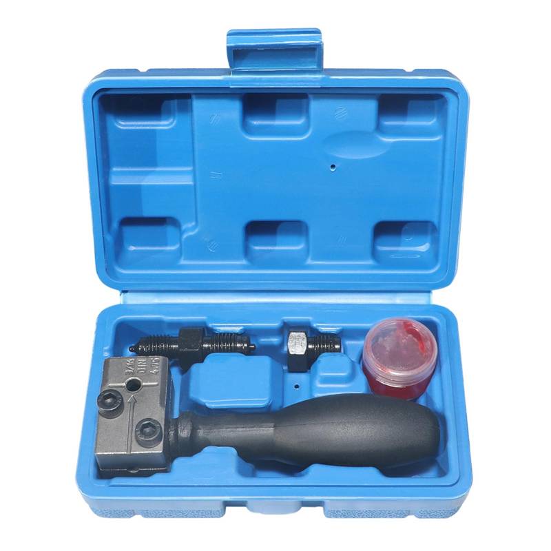 Universal Automotive Brake Pipe Flaring Tool Kit, Auto-Bremsleitungs-Bördelwerkzeugsatz, 3/16 Zoll Auto-Bremsleitung Doppel Bördelwerkzeug, Bördelgerät Bremsleitung zum Aufbördeln von Bremsleitungen von CHENRI