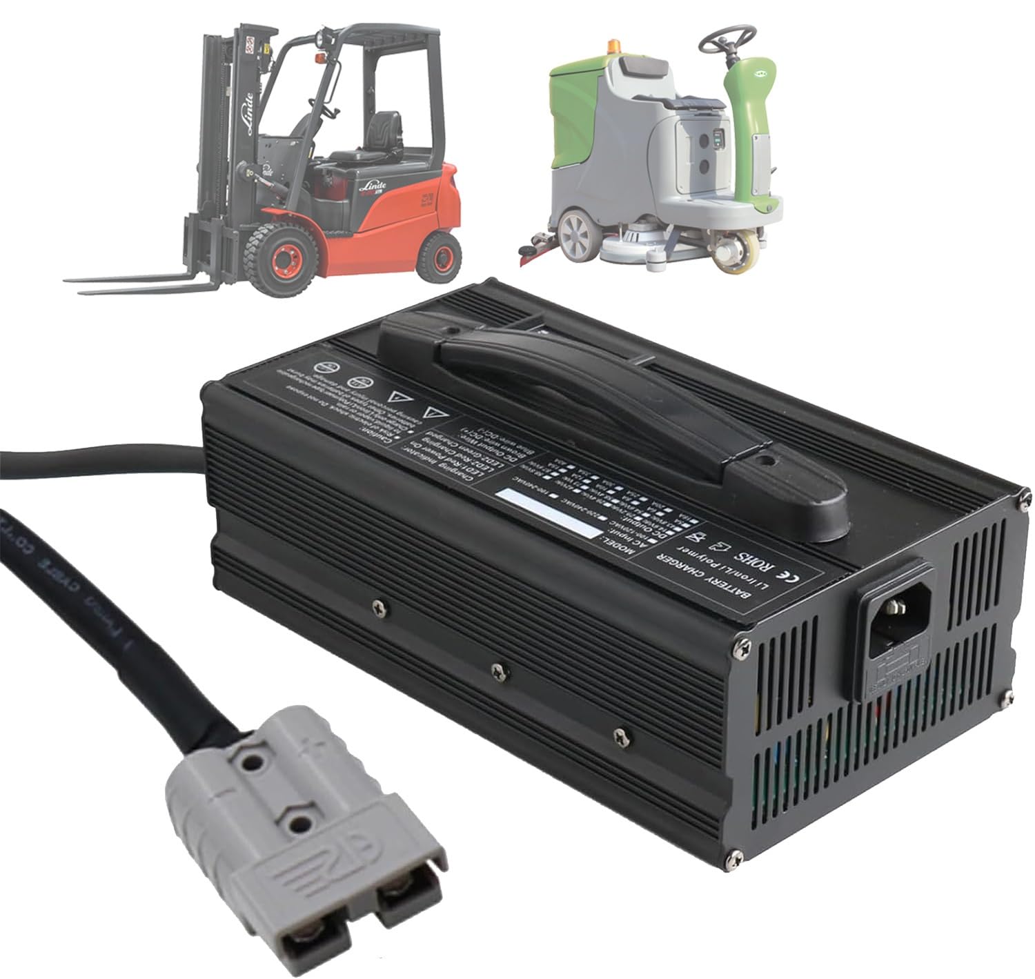 Batterieladegerät für Golfwagen, 48 V, 25 A, Ladegerät für Gabelstapler, 1500 W, geeignet zum Aufladen von Blei-Säure-Batterien, mit Anderson-Stecker für 120 A/175 A (A), Stecker 120 A von CHENWY