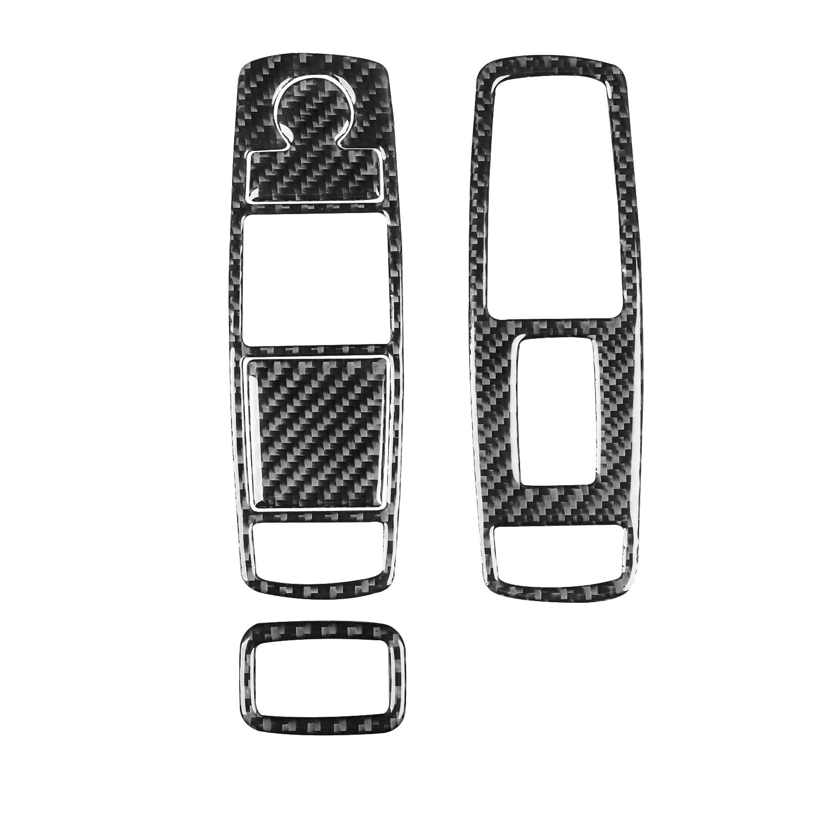 echter Kohlenstoff Auto-Fronttür-Fensterheber-Schalter-Innenaufkleber, Schwarze Kohlefaser, Dekorativer Aufkleber, Passend Für Dodge Caravan 2008–2010 Autoinnenraum von CHENXILONG