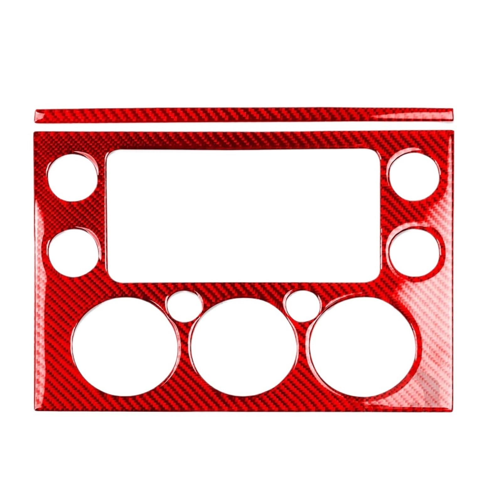 echter Kohlenstoff Für Toyota FJ Cruiser 2007-2021 Auto AC Control Panel Dekoration Abdeckung Aufkleber Carbon Fiber Innen Aufkleber Autoinnenraum(Red Carbon Fiber) von CHENXILONG