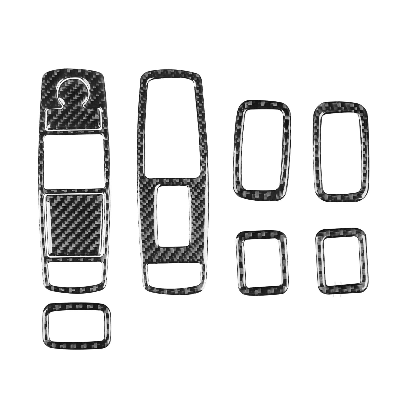 echter Kohlenstoff Passend Für Dodge Caravan 2008–2010, Schwarzer Carbon-Faser-Aufkleber, Auto-Fensterheber-Schalter-Rahmen-Set Autoinnenraum von CHENXILONG