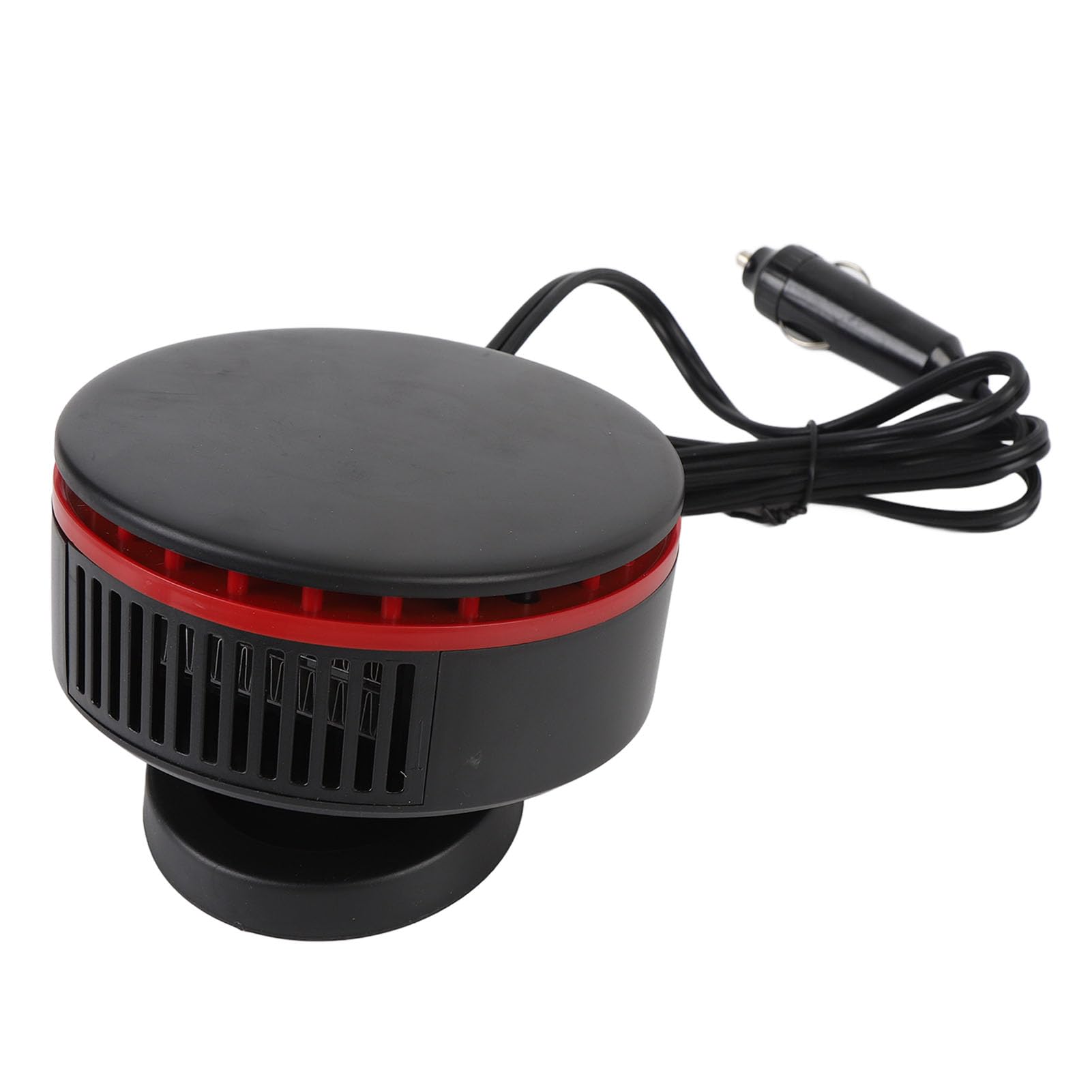 CHEOTIME Autoheizung, 12 V, 360° drehbar, einfach zu installieren, Windschutzscheiben-Defroster, Defogger, tragbare Autoheizung zum Fahren (Schwarz Rot) von CHEOTIME