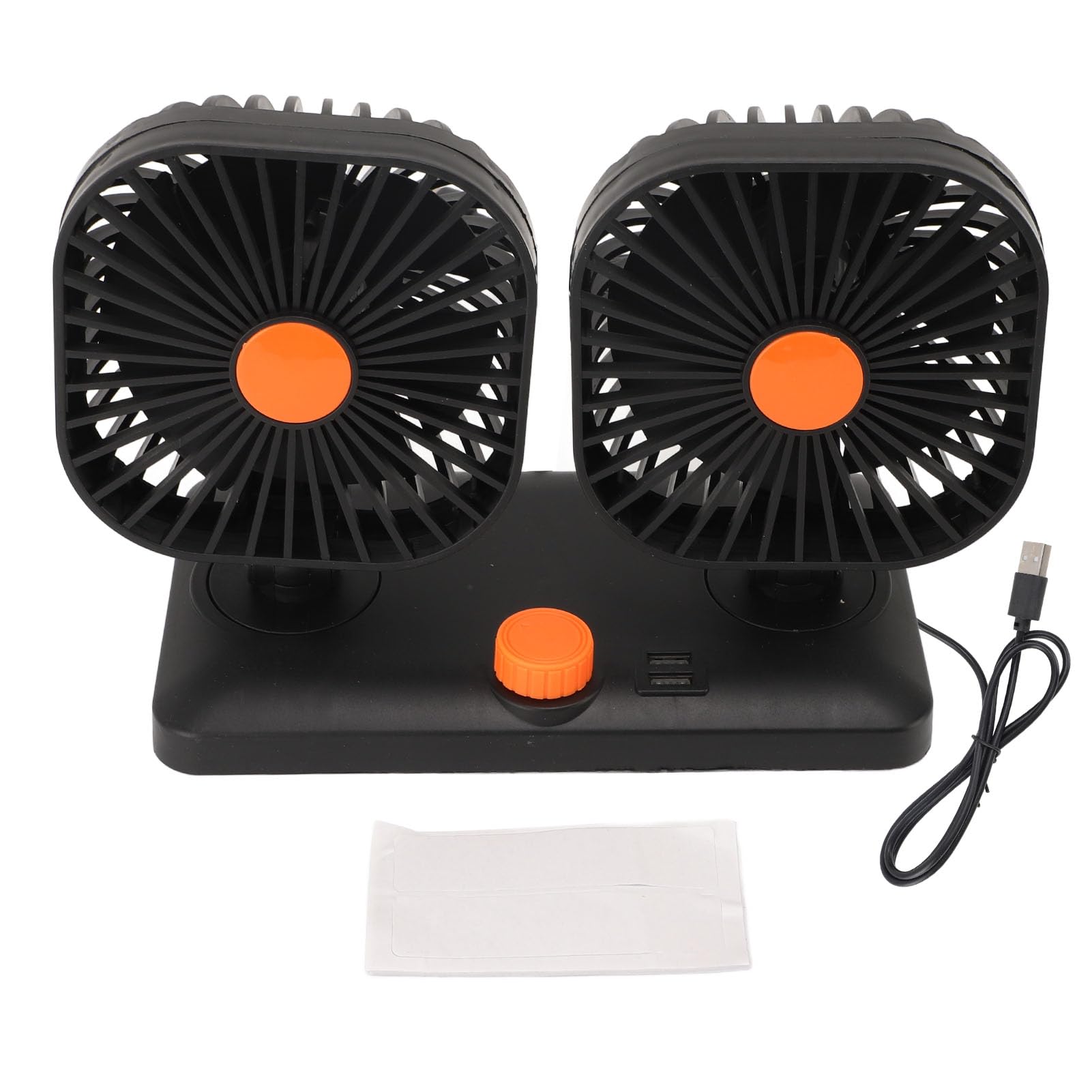 CHEOTIME Car Lüfter 12V / 24 V Tragbarer Autokühlungslüfter Dual Rotatable Fahrzeuglüfter 3 Geschwindigkeiten Starker Windluft -Zirkulation Ventilator für LKW Limousine RV Van von CHEOTIME