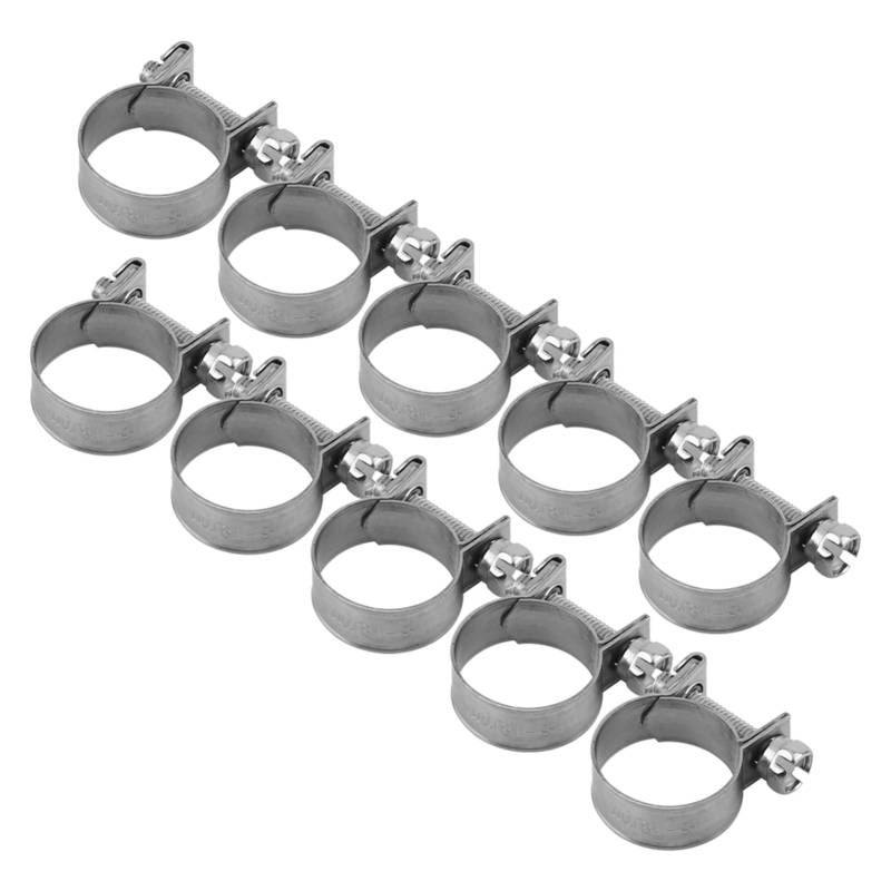 Cheotime 10pcs Edelstahl Mini -Kraftstoffleitungsrohrschlauchklemme Clip, Kraftstoffleitungsklemme Kraftstoffeinspritzlinie -Schlauchklemme 6mm bis 20 mm optionale Größe (16-18Mm) von CHEOTIME