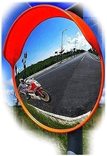 CHFYIJYHM Orange Safety Mirror Convex Mirror Wide-Angle Lens, Outdoor Surveillance Blind Lens, Garage Supermarket Wide-Angle Lens von CHFYIJYHM