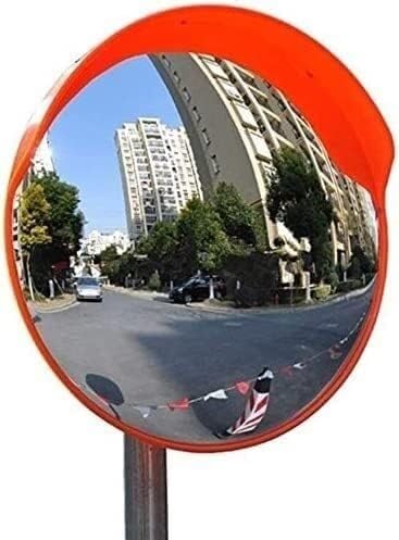 CHFYIJYHM Red Convex Mirror, Curved Road Observation Mirror, Traffic Mirror for Parking Lots, for Curved Road Observation (30 cm) von CHFYIJYHM