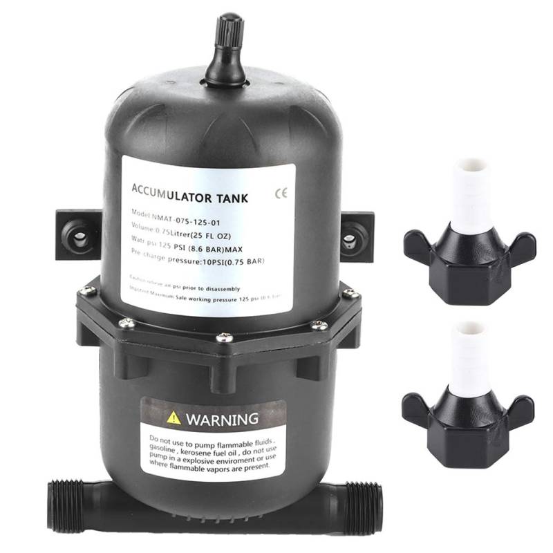 Akkumulator-Drucktank 0 75 L 125 PSI Wasserdichte Wasserpumpen-Durchflussregelung für Marine-RV-Boot-Yacht-Wohnwagen-Druckwassersystem accumulator tank von CHICIRIS